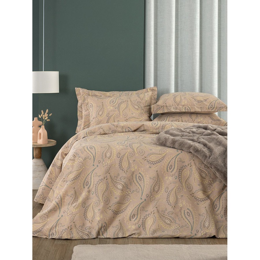 Σετ Παπλωματοθήκη Υπέρδιπλη (230x250) Βαμβακοσατέν 300 Κλωστών Palamaiki PAL707