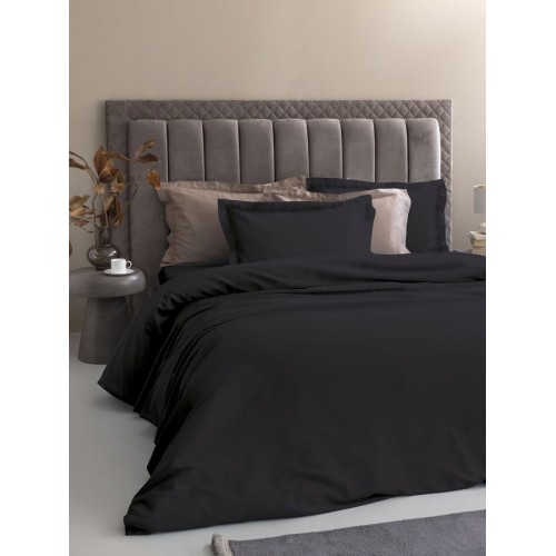 Σεντόνι Μεμονωμένο Υπ/διπλο (240x270) Βαμβακοσατέν 300 Κλωστών Μονόχρωμο Palamaiki Posh Sateen Black