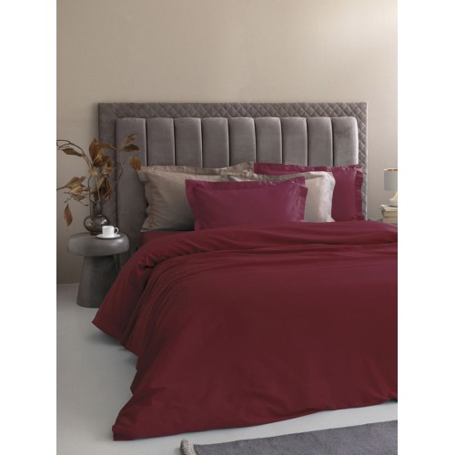 Σεντόνι Μεμονωμένο King Size (285x270) Βαμβακοσατέν 300 Κλωστων Palamaiki Posh Sateen Bordeaux