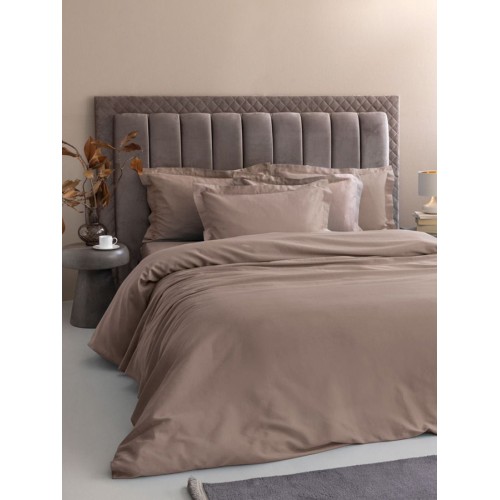 Σεντόνι Μεμονωμένο King Size (285x270) Βαμβακοσατέν 300 Κλωστων Palamaiki Posh Sateen Taupe