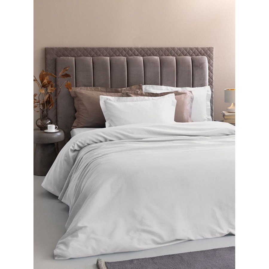 Σεντόνι Μεμονωμένο Υπ/διπλο (240x270) Βαμβακοσατέν 300 Κλωστών Μονόχρωμο Palamaiki Posh Sateen White