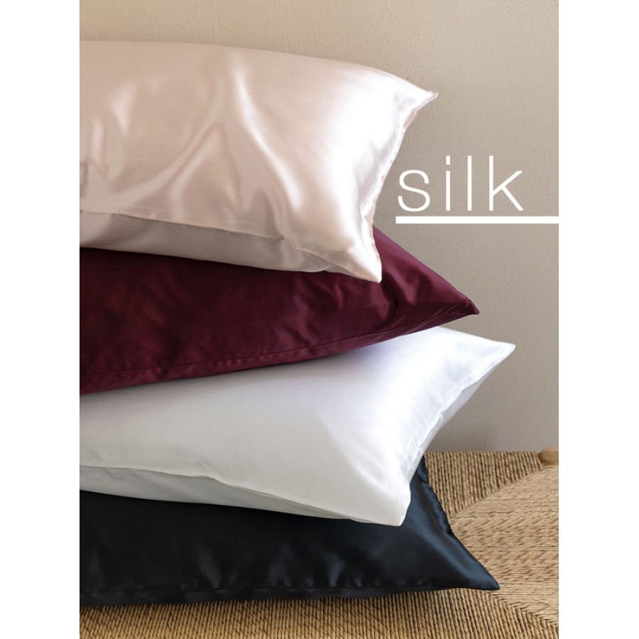 Μαξιλαροθήκη Μεταξωτή (50x70) Από Φυσικό Μετάξι Μουριάς Palamaiki Silka Bordeaux