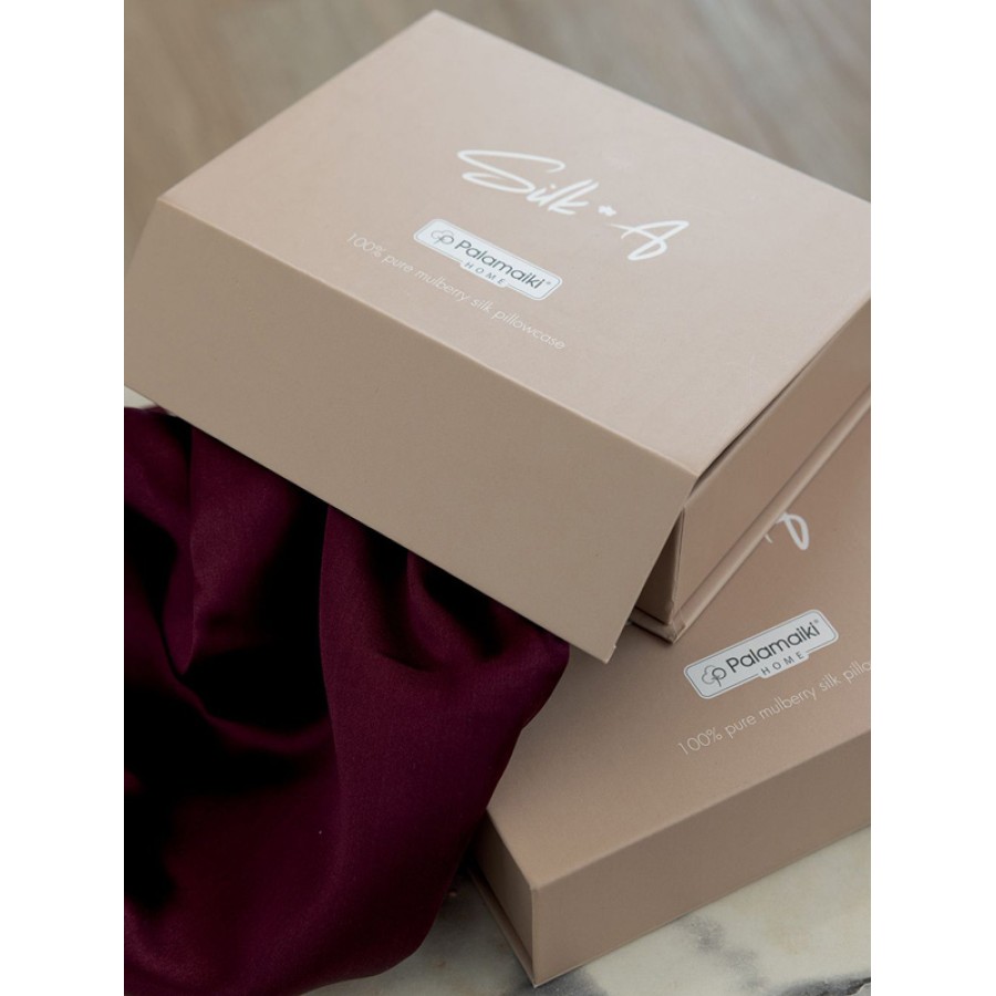 Μαξιλαροθήκη Μεταξωτή (50x70) Από Φυσικό Μετάξι Μουριάς Palamaiki Silka Bordeaux
