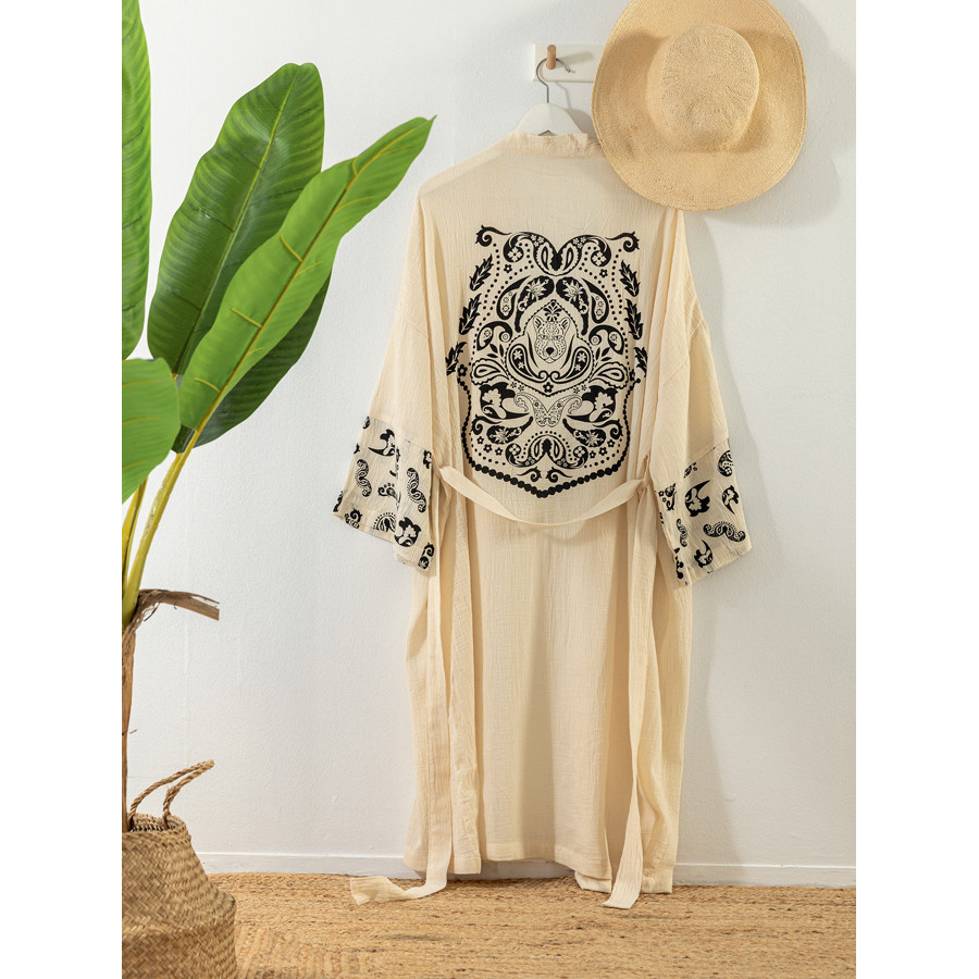 Κιμονό Μουσελίνα (One Size) με Στάμπα Palamaiki Komo/1