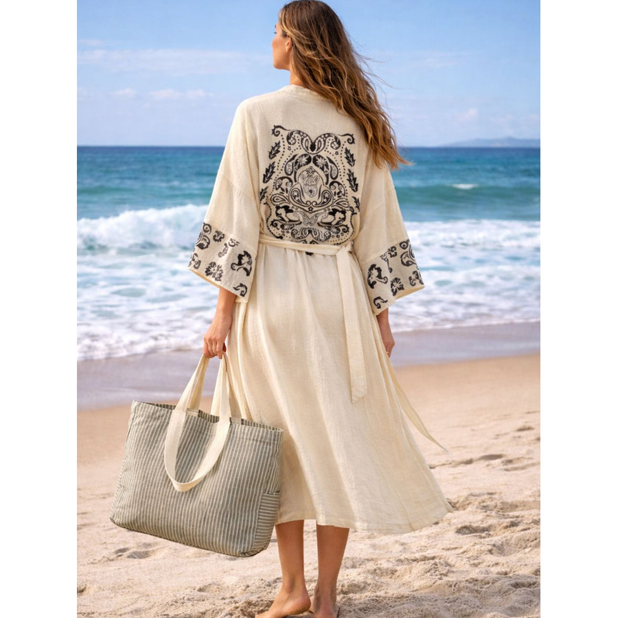 Κιμονό Μουσελίνα (One Size) με Στάμπα Palamaiki Komo/1