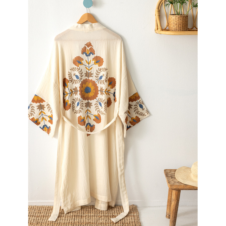 Κιμονό Μουσελίνα (One Size) με Στάμπα Palamaiki Komo/1