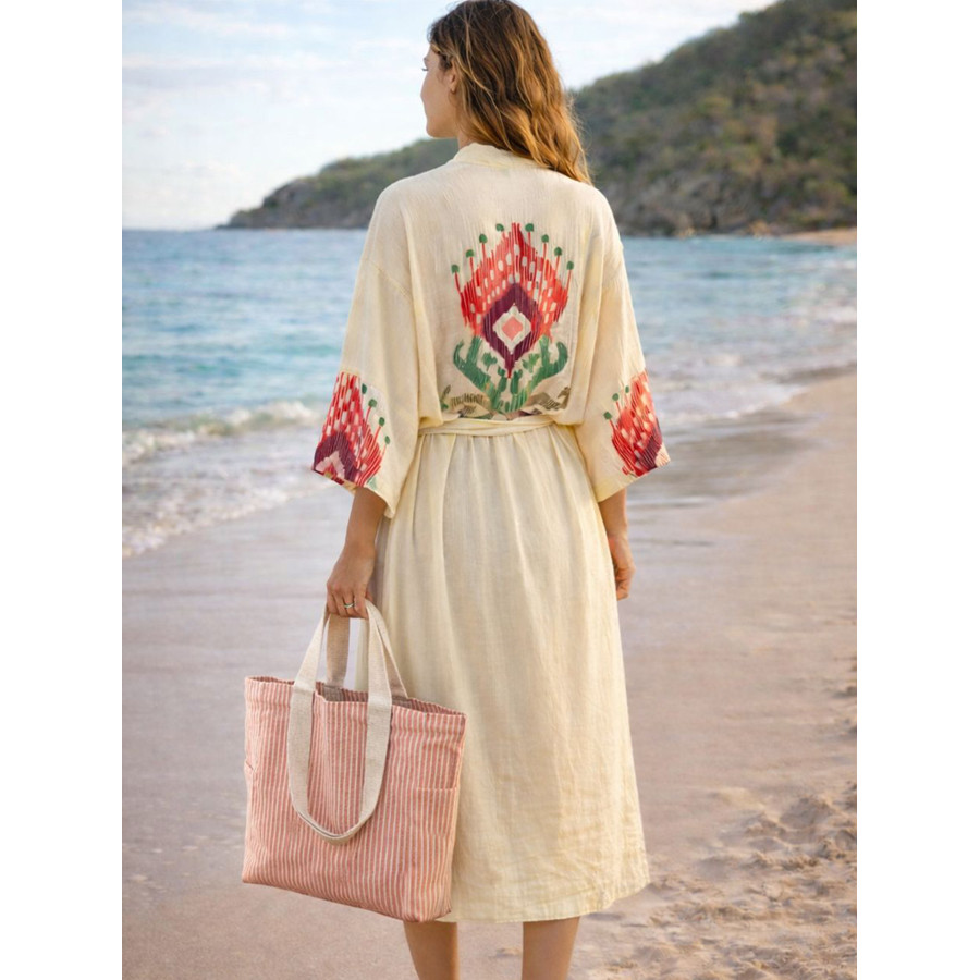 Κιμονό Μουσελίνα (One Size) με Στάμπα Palamaiki Komo/3