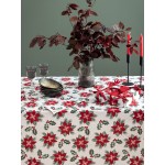 Χριστουγεννιάτικο Τραπεζομάντηλο 6 ατόμων (140x180) Βαμβακερό Palamaiki CC101 Χριστολούλουδο