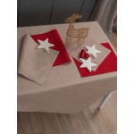 Χριστουγεννιάτικα Σετ Σουπλά 2 τεμαχίων (35x45) Πολυέστερ Palamaiki CD01 Μπεζ