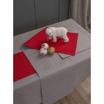 Χριστουγεννιάτικο Τραπεζομάντηλο 6 ατόμων (140x180) Πολυέστερ Palamaiki CD01 Γκρι