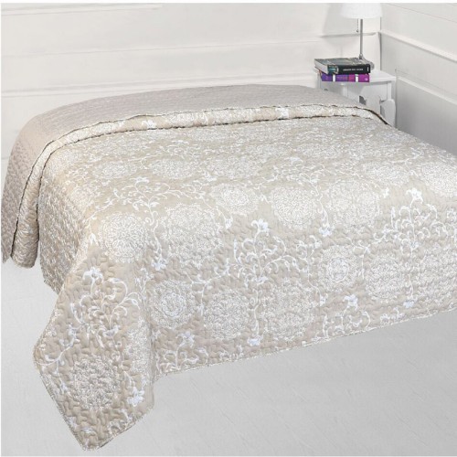 Κουβερλί Υπέρδιπλο (220x240) Newhome Άμλετ μπεζ