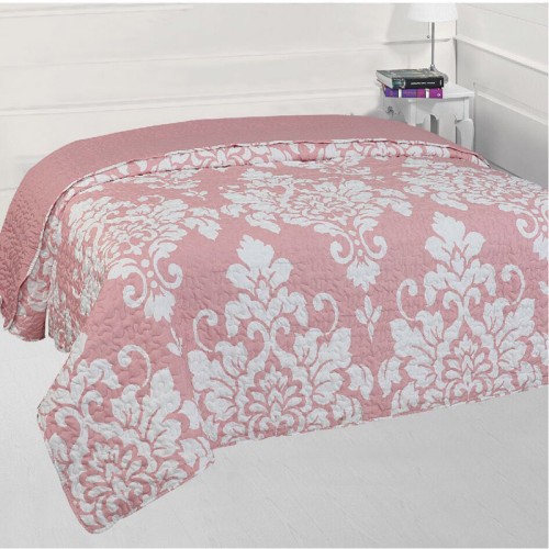 Κουβερλί Υπέρδιπλο (220x240) Damask Newhome Οφηλία ροζ