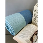 Κουβερλί Μονό (160x210) Διπλής Όψης Newhome Yarn Μπλε-Σιελ