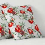 Διακοσμητικές Θήκες για Μαξιλάρια Φιγούρας (45x45) NEWHOME 5881 Ρόδι λευκό