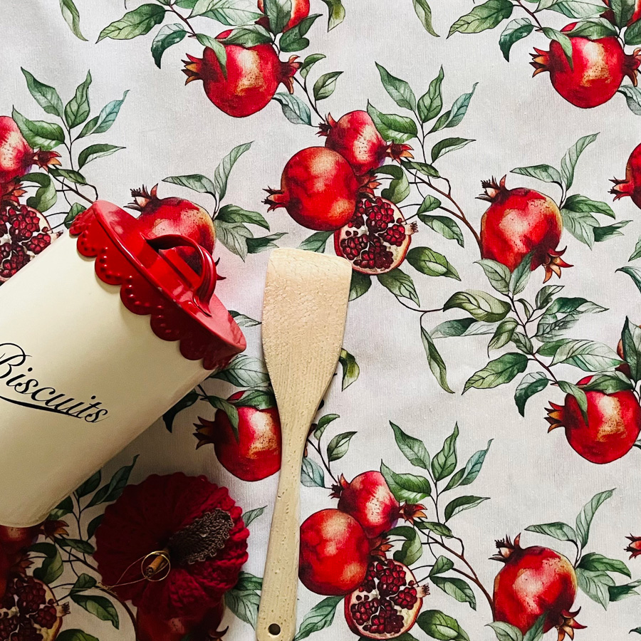 Καρέ (85x85) Newhome 5881 ρόδι λευκό