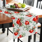 Τραβέρσα - Ράννερ για το τραπέζι (45x180) Newhome 5881 ρόδι λευκό