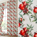 Έτοιμη Κουρτίνα με τρέσσα (137x250) Newhome 5881 Ρόδι λευκό