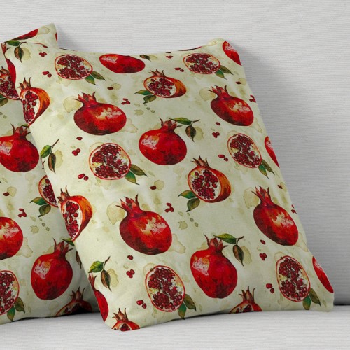 Διακοσμητικές Θήκες για Μαξιλάρια Φιγούρας (45x45) NEWHOME 5884 Ρόδια μπεζ