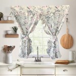 Έτοιμη κουρτίνα Κρουαζέ για Κουζίνα (130x120) NEWHOME Amara gris