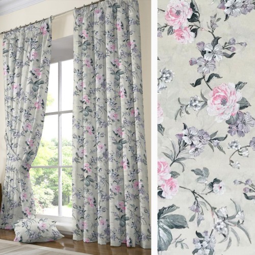 Έτοιμη Κουρτίνα με τρέσσα (137x250) Newhome Amara gris