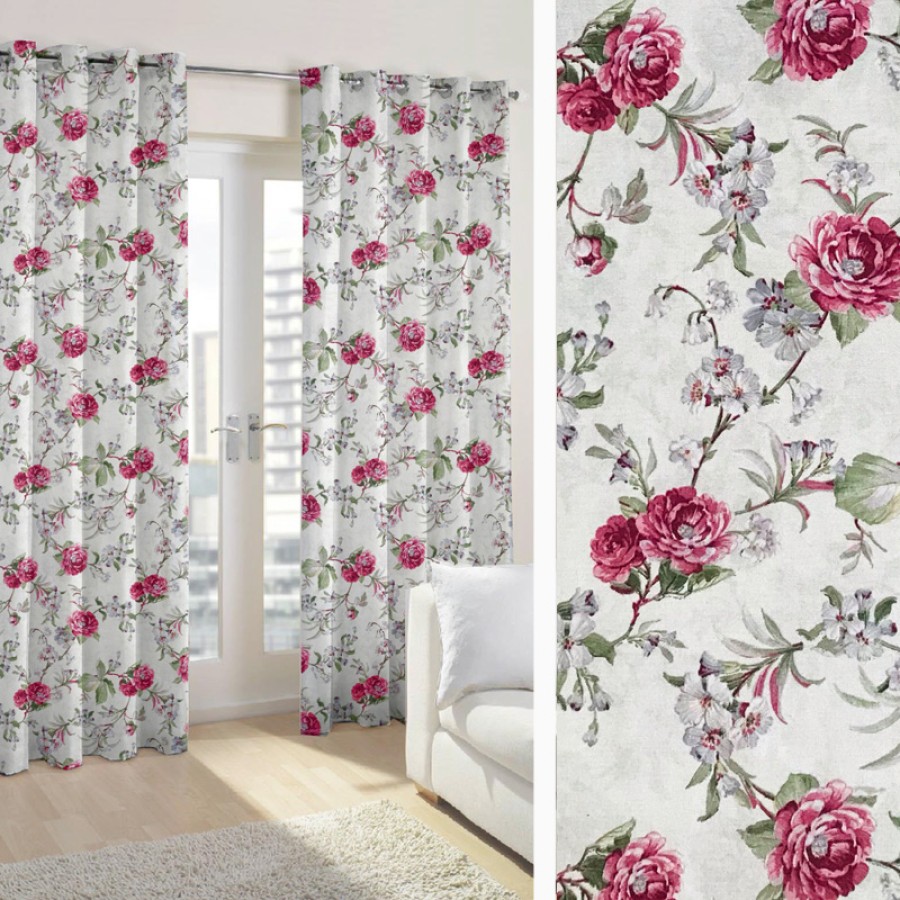 Έτοιμη Κουρτίνα με κρίκους (140x250) Newhome Amara rosa