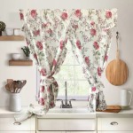 Έτοιμη κουρτίνα Κρουαζέ για Κουζίνα (130x120) NEWHOME Amara rosa