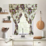 Έτοιμη κουρτίνα Κρουαζέ για Κουζίνα (130x120) NEWHOME Andrea Lila