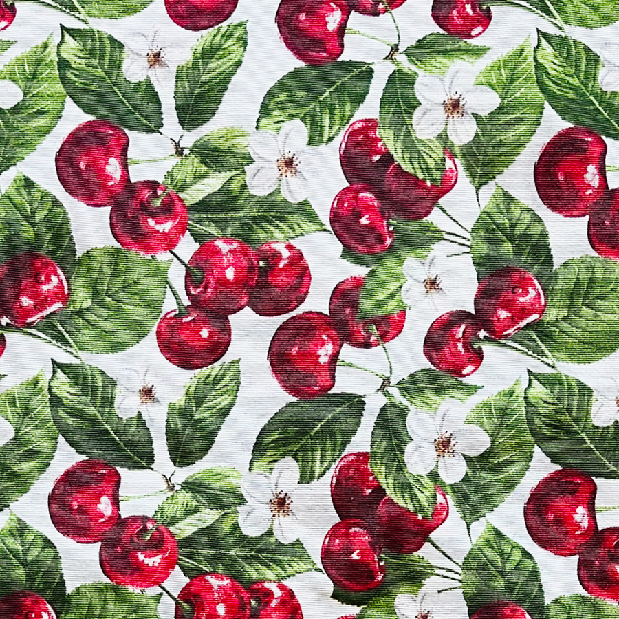 Έτοιμη Κουρτίνα με τρέσσα (200x250) Newhome Cerezas unico με κεράσια