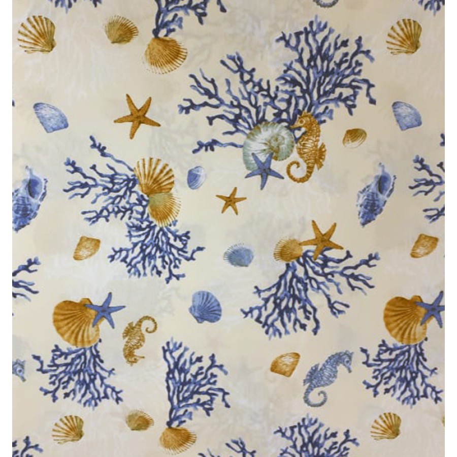 Έτοιμη Κουρτίνα με τρέσσα (137x250) Newhome Coralina Azul