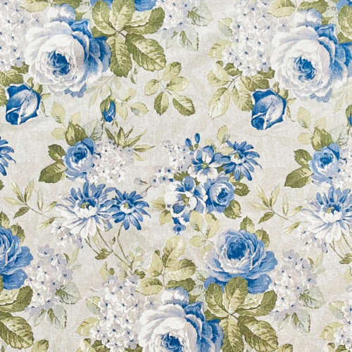 Ύφασμα με το μέτρο (Φ280) Newhome Dalia Azul για κουρτίνες και κατασκευές