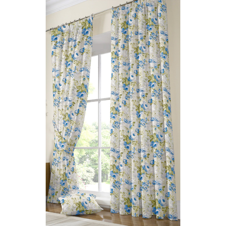 Έτοιμη Κουρτίνα με τρέσσα και δέστρα (200x250) Newhome Dalia Azul