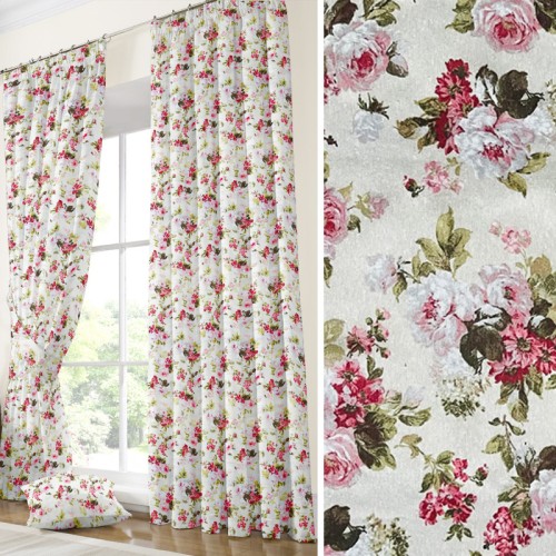 Έτοιμη Κουρτίνα με τρέσσα και δέστρα (200x250) Newhome Eliana Coord Rosa