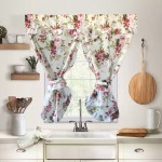 Έτοιμη κουρτίνα Κρουαζέ για Κουζίνα (130x120) NEWHOME Eliana Rosa