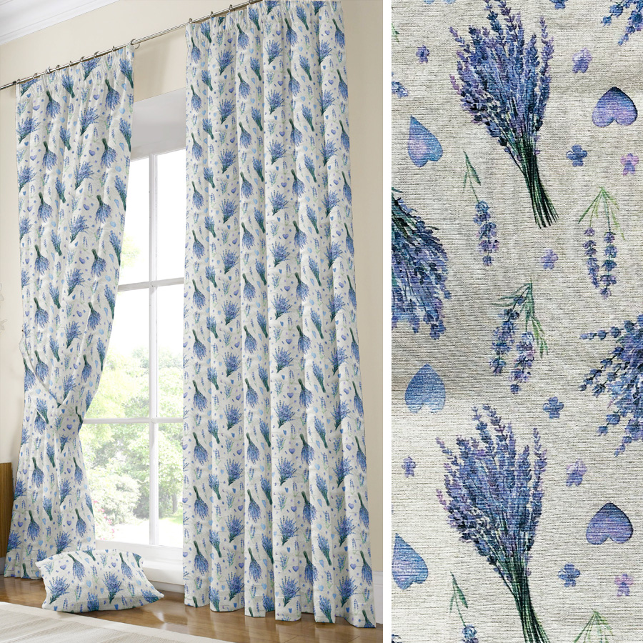 Έτοιμη Κουρτίνα με τρέσσα και δέστρα (137x250) Newhome Espliego Unico