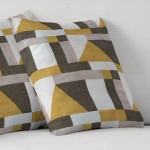 Διακοσμητικές Θήκες για Μαξιλάρια Φιγούρας (45x45) NEWHOME Geo Amarillo