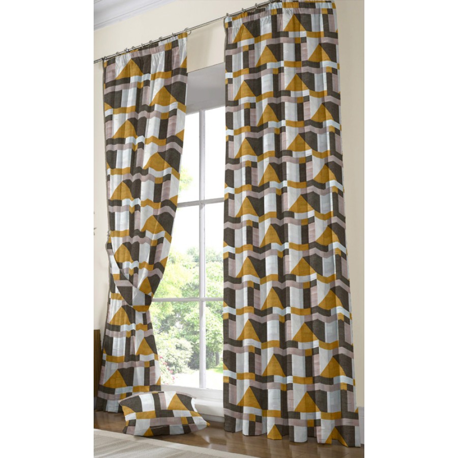Έτοιμη Κουρτίνα με τρέσσα (200x250) Newhome Geo Amarillo