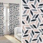 Έτοιμη Κουρτίνα με κρίκους (140x250) Newhome Geo Coord Gris