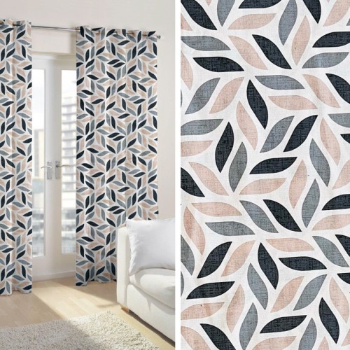 Έτοιμη Κουρτίνα με κρίκους (200x250) Newhome Geo Coord Gris