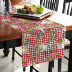 Τραβέρσα - Ράννερ για το τραπέζι (45x180) Newhome Jaen rojo καρώ