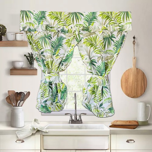 Έτοιμη κουρτίνα Κρουαζέ για Κουζίνα (130x120) NEWHOME Fenix Verde