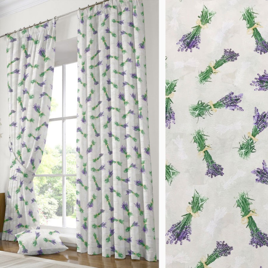 Έτοιμη Κουρτίνα με τρέσσα (137x250) Newhome Lavanda beige