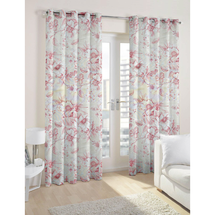 Έτοιμη Κουρτίνα με κρίκους (140x250) Newhome Loto Rosa