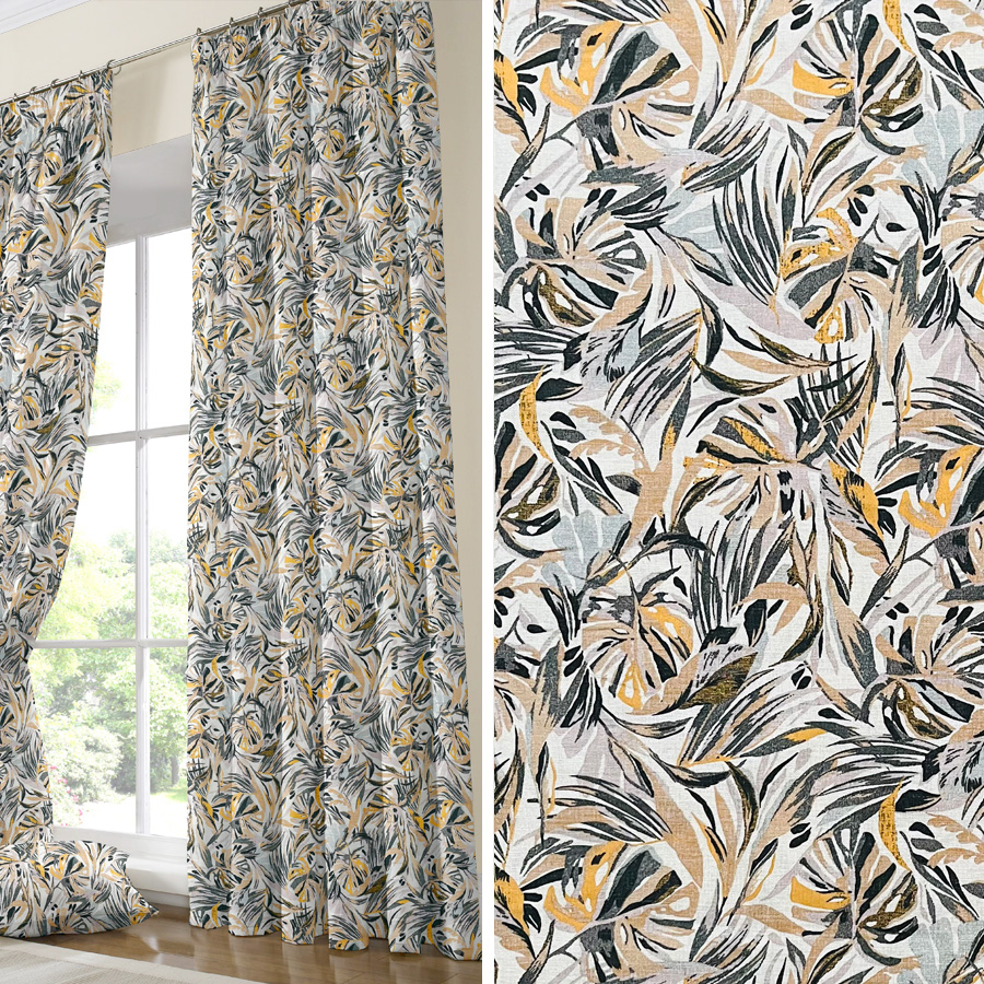 Έτοιμη Κουρτίνα με τρέσσα (200x250) Newhome Magno gris