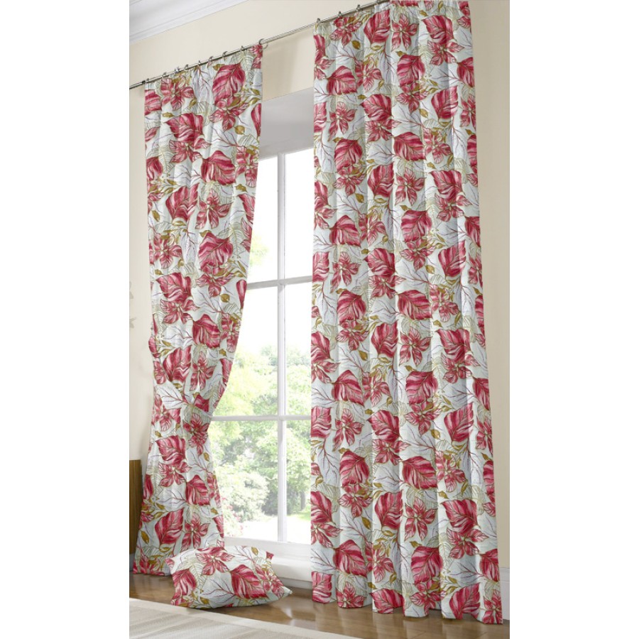 Έτοιμη Κουρτίνα με τρέσσα (137x250) Newhome Miley Rojo