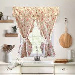 Έτοιμη κουρτίνα Κρουαζέ για Κουζίνα (130x120) NEWHOME Neus Coord Rosa
