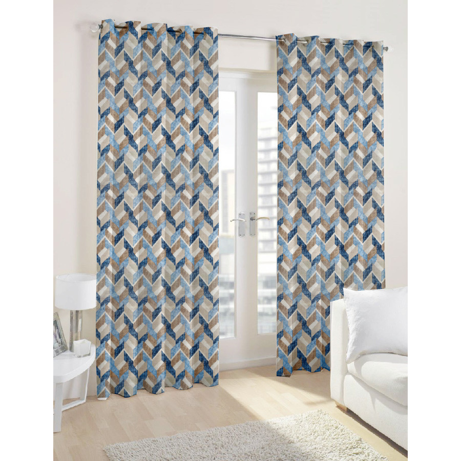 Έτοιμη Κουρτίνα με κρίκους (130x250) Newhome Nexus Azul