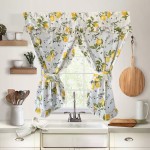 Έτοιμη κουρτίνα Κρουαζέ για Κουζίνα (130x120) NEWHOME Oliva unico