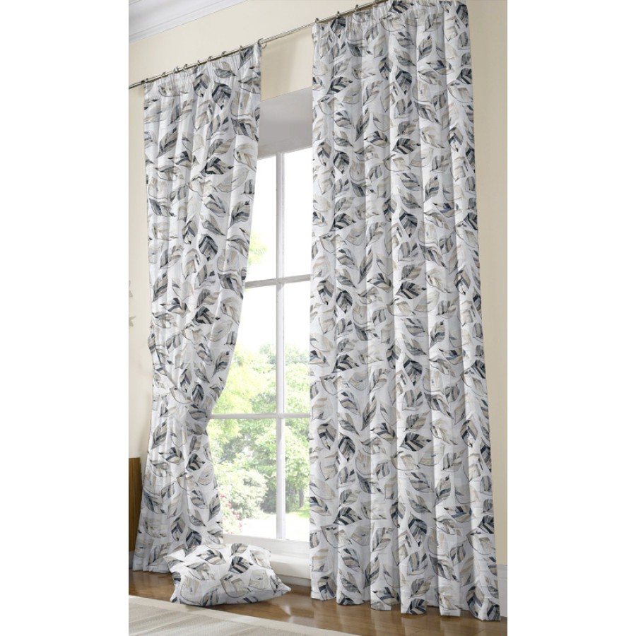 Έτοιμη Κουρτίνα με τρέσσα (137x250) Newhome Otono Gris