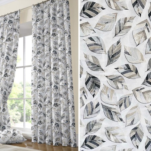 Έτοιμη Κουρτίνα με τρέσσα (137x250) Newhome Otono Gris