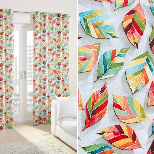 Έτοιμη Κουρτίνα με κρίκους (140x250) Newhome Otono Multicolor